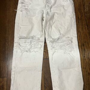 Carmar White Distressed Relaxed Jeans